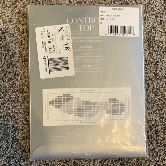 Control Top Sheer Nude Pantyhose - Picture 2 of 4